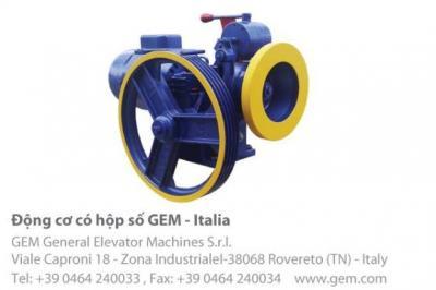 Động cơ thang máy GEM có hộp số Italia